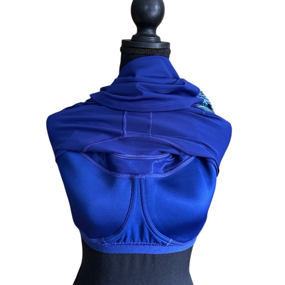 Athleta Racer Back Fitted Athletic Tank Built in Bra Mesh Pocket Womens Size L - Picture 5 of 9